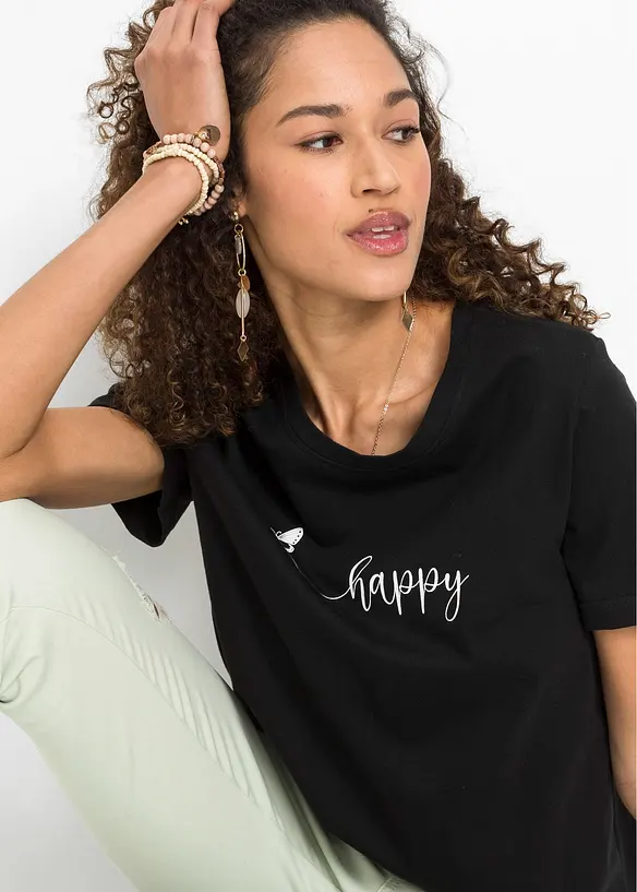 T-Shirt aus reiner Baumwolle, bonprix