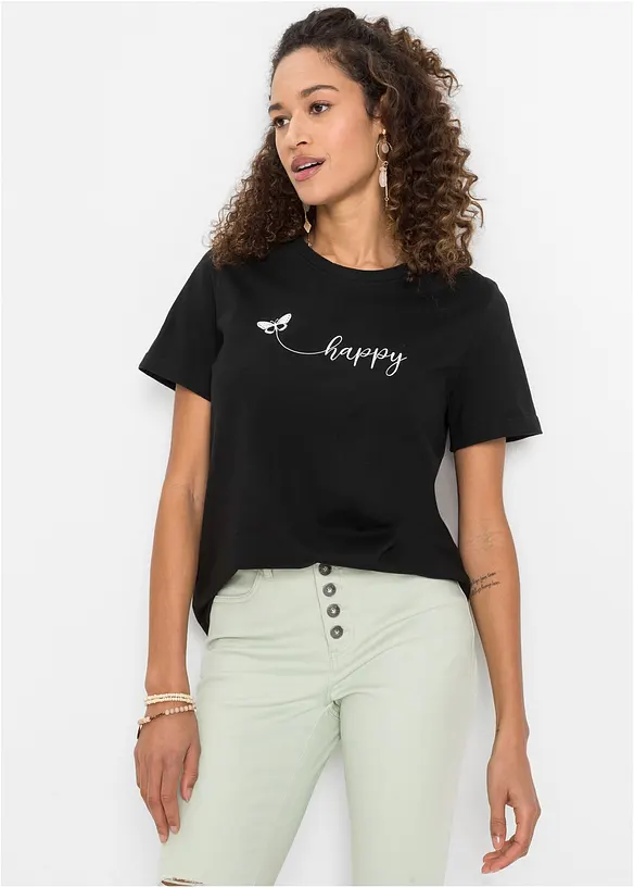 T-Shirt aus reiner Baumwolle, bonprix