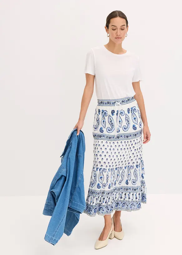 Jupe longue 100% coton, bonprix