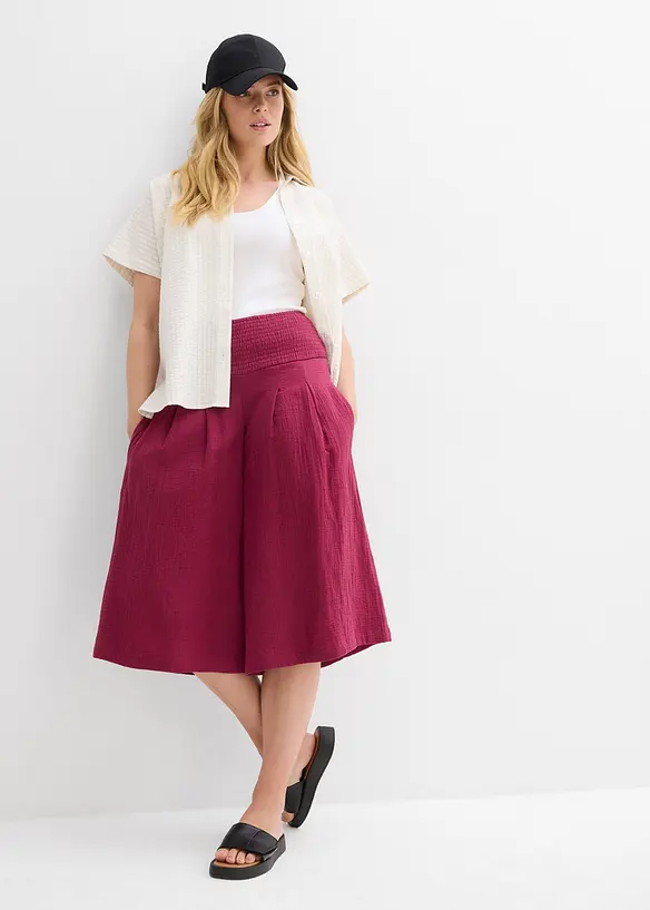 Capri-Hose aus softem Musselin, bonprix