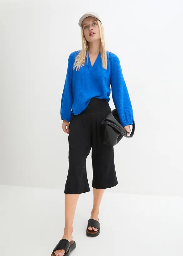 Capri-Hose aus softem Musselin, bonprix