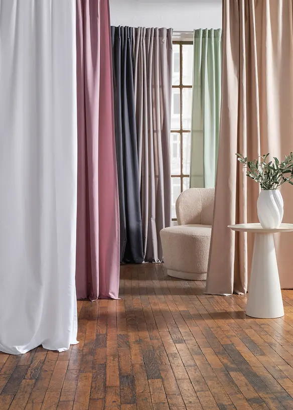 Vorh&auml;nge aus Microfaser (2er Pack), bonprix