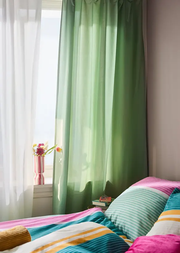 Pflegeleichte Vorh&auml;nge aus Mikrofaser (2er Pack), bonprix