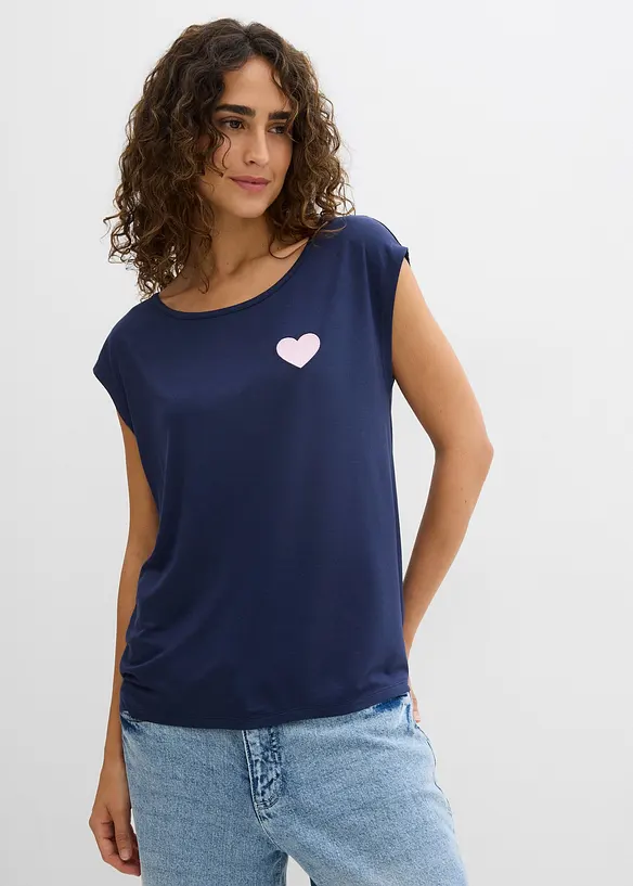 T-shirt fluide, plus long derri&egrave;re, bonprix