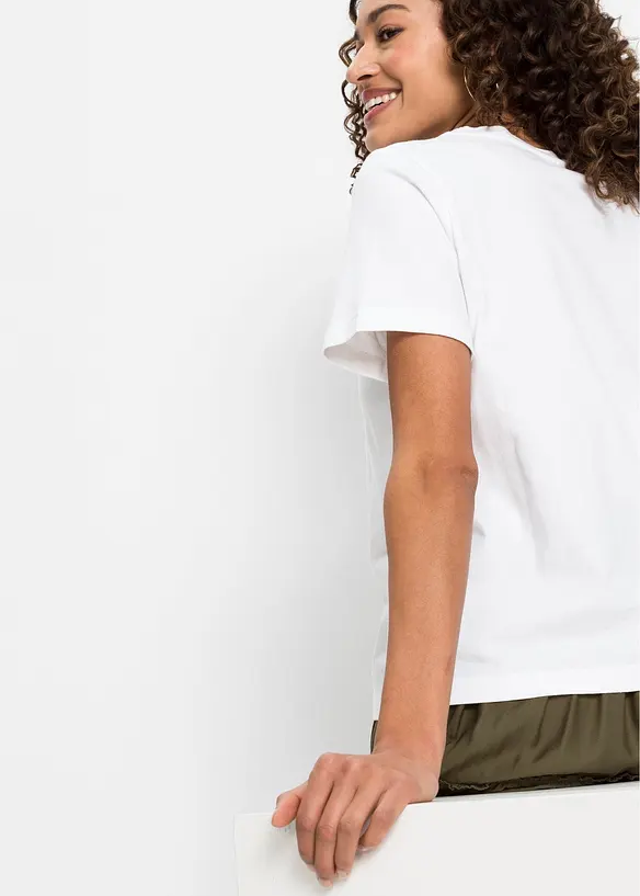 T-Shirt aus reiner Baumwolle, bonprix