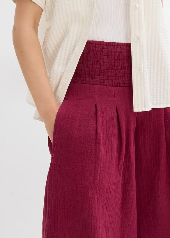 Capri-Hose aus softem Musselin, bonprix