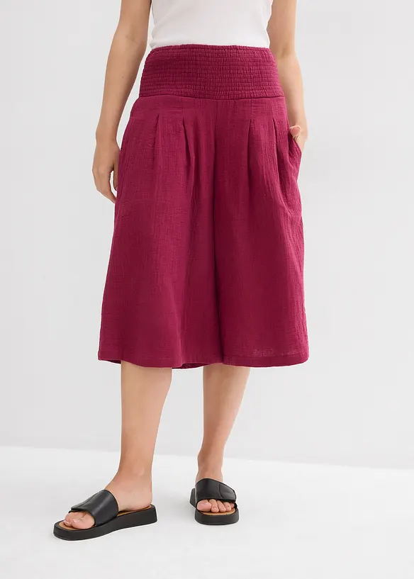 Capri-Hose aus softem Musselin, bonprix