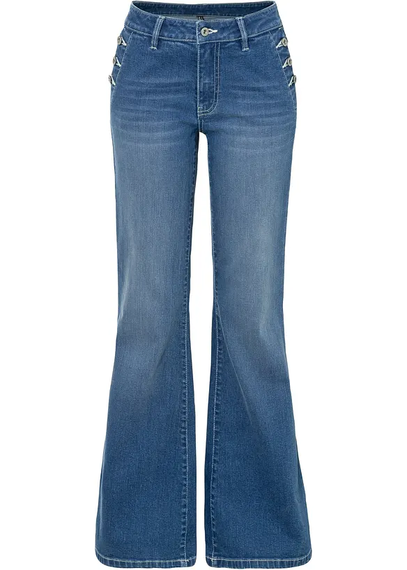 Jean bootcut, taille mi-haute, bonprix