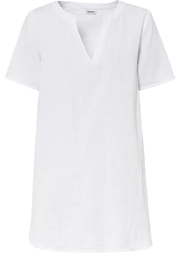 Tunique longue en gaze 100% coton, bonprix