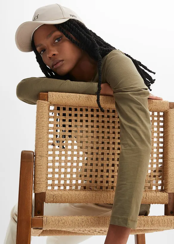 T-shirt manches longues 100% coton, bonprix