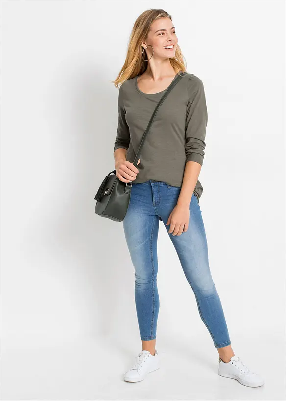 Langarmshirt aus reiner Baumwolle, bonprix