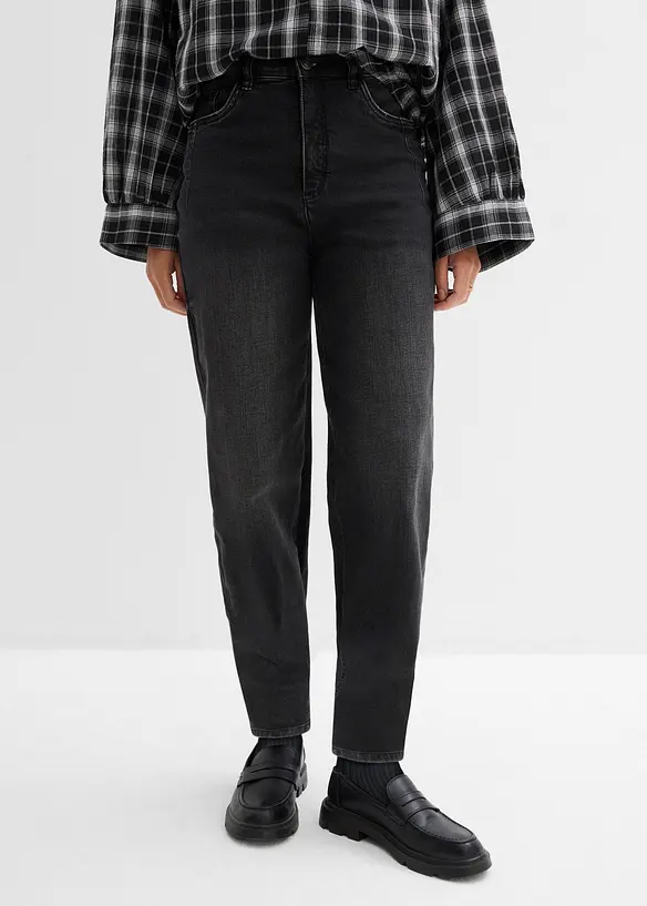 Barrel-Jeans, High Waist, Bio-Baumwolle, bonprix