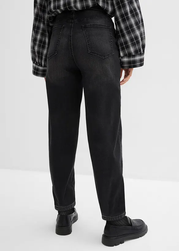 Barrel-Jeans, High Waist, Bio-Baumwolle, bonprix