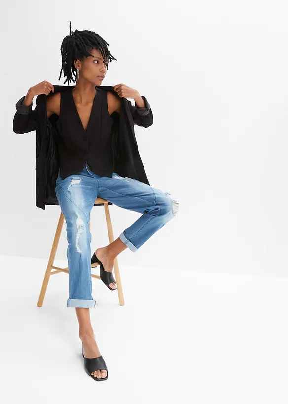 Jean boyfriend taille mi-haute, bonprix