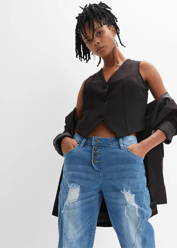 Jean boyfriend taille mi-haute, bonprix