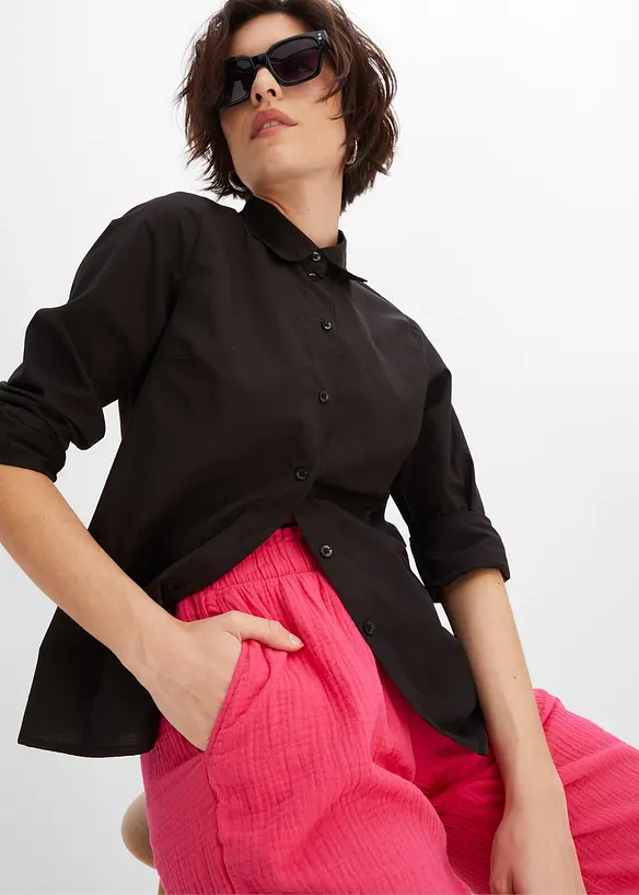 Pantalon large en gaze de coton, bonprix