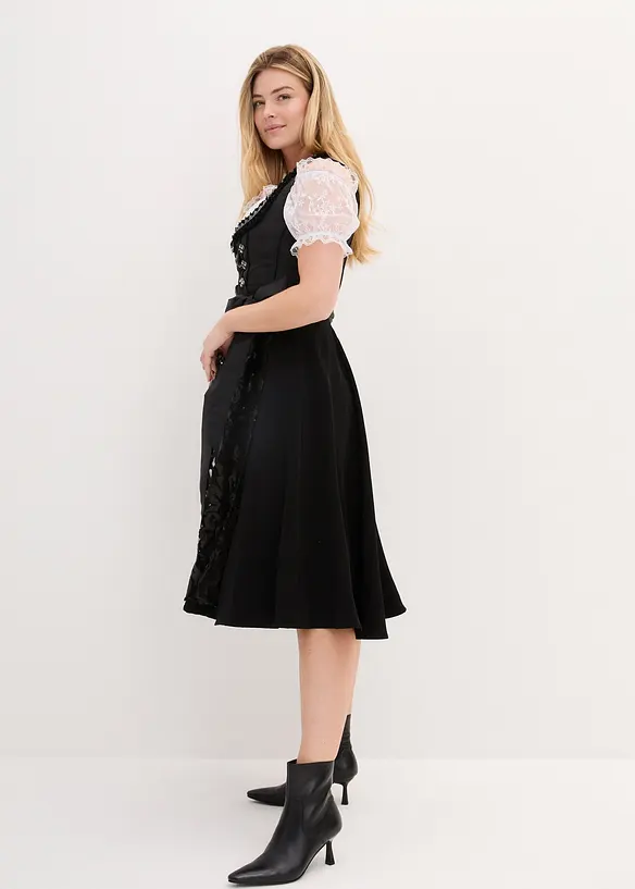 Dirndl avec tablier &agrave; sequins (ens. 2 pces), bonprix