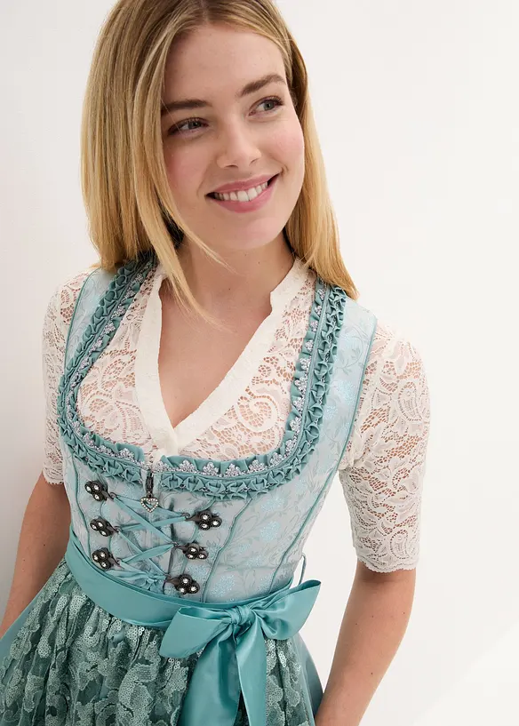 Dirndl mit Pailletten Sch&uuml;rze (2-tlg.Set), bonprix