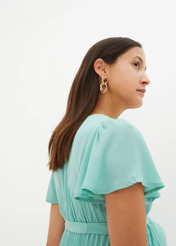 Robe de grossesse avec jupe pliss&eacute;e, bonprix