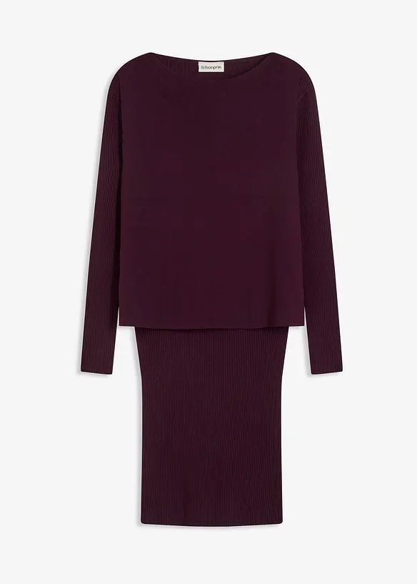 Strickkleid mit Pullunder 2tlg. Set, bonprix