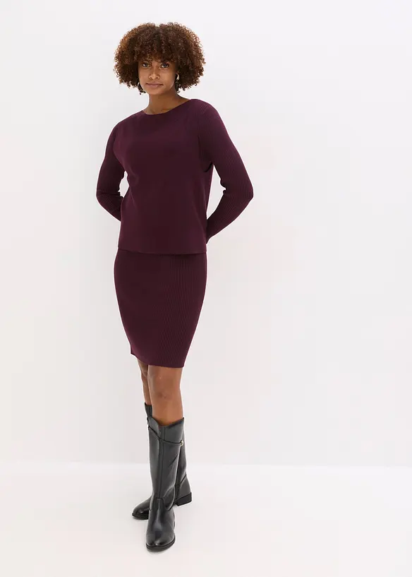 Strickkleid mit Pullunder 2tlg. Set, bonprix
