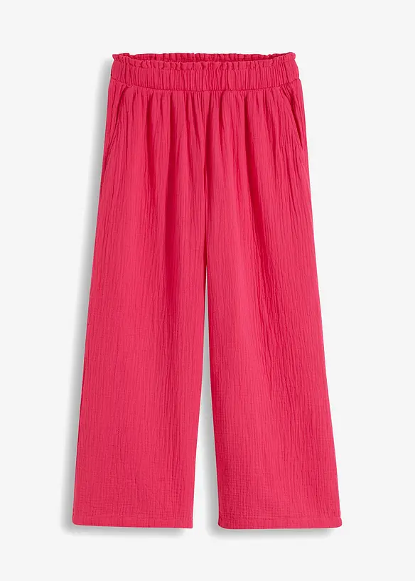 Pantalon large en gaze de coton, bonprix