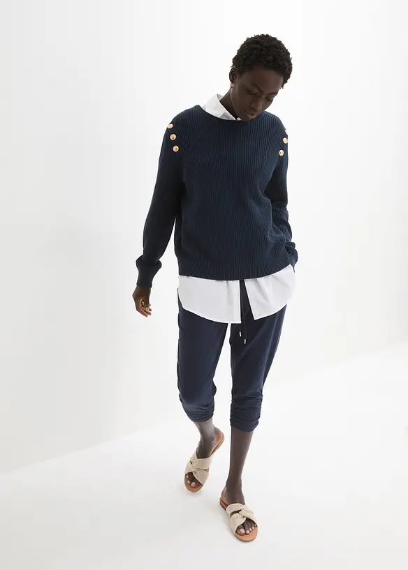 Jersey-Hose aus Baumwoll-Mix, bonprix