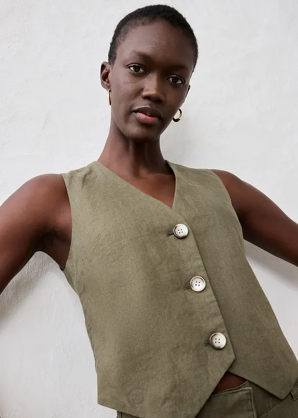 Gilet sans manches 100&nbsp;% lin, bonprix