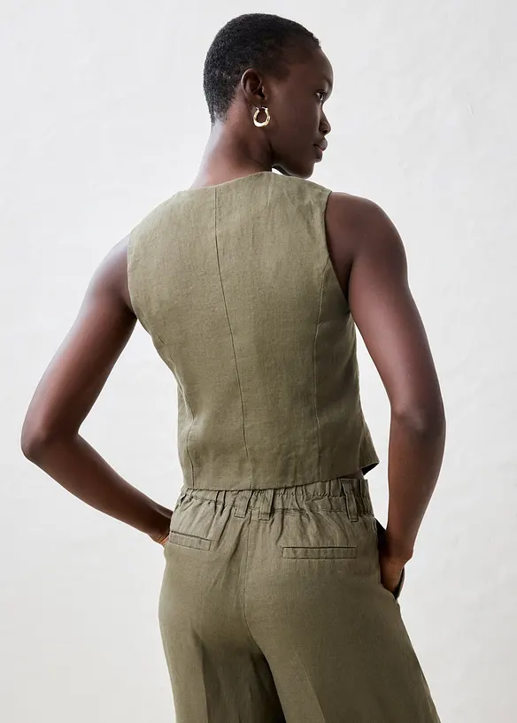 Gilet sans manches 100&nbsp;% lin, bonprix