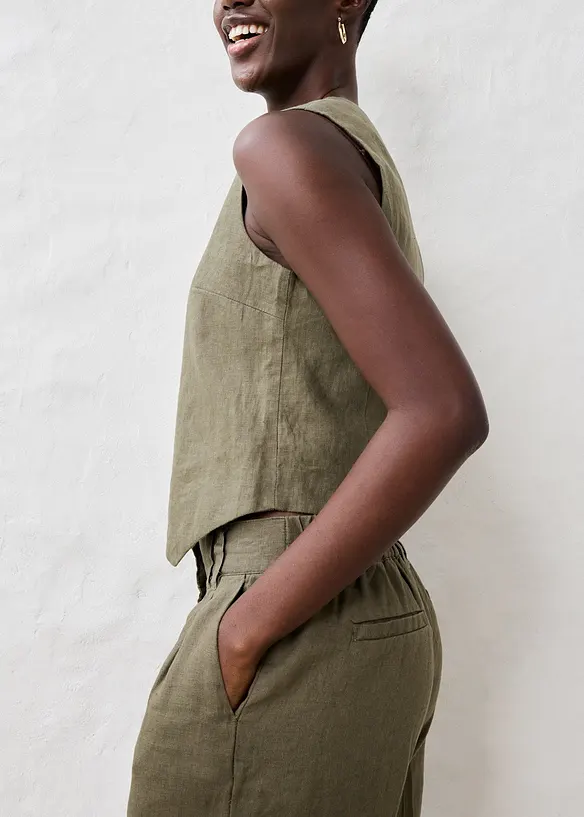 Gilet sans manches 100&nbsp;% lin, bonprix