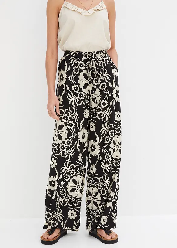 Pantalon large en viscose fluide, bonprix