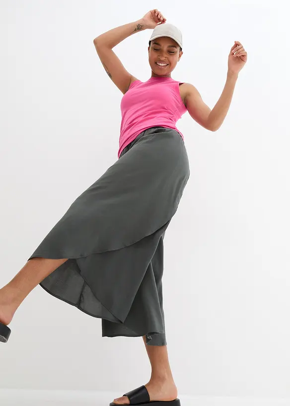 Jupe-culotte longueur mollet en viscose douce, bonprix