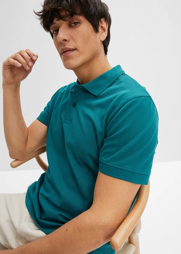 Piqu&eacute;-Poloshirt aus reiner Bio-Baumwolle, bonprix