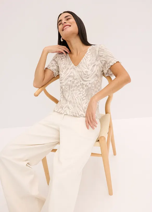 T-shirt &agrave; base &eacute;lastiqu&eacute;e, bonprix