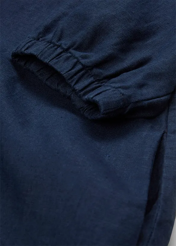 Robe 100&nbsp;% lin, manches 3/4, bonprix