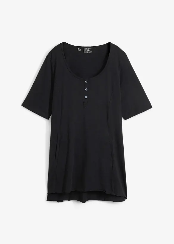T-shirt long avec volant, bonprix