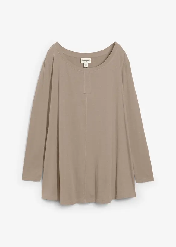 Langarmshirt aus Baumwoll-Viskose-Mix, bonprix