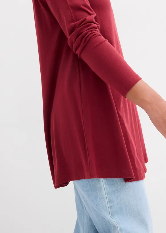 Langarmshirt aus Baumwoll-Viskose-Mix, bonprix