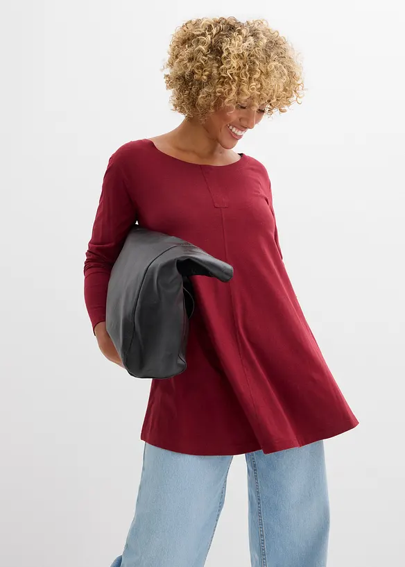 Langarmshirt aus Baumwoll-Viskose-Mix, bonprix