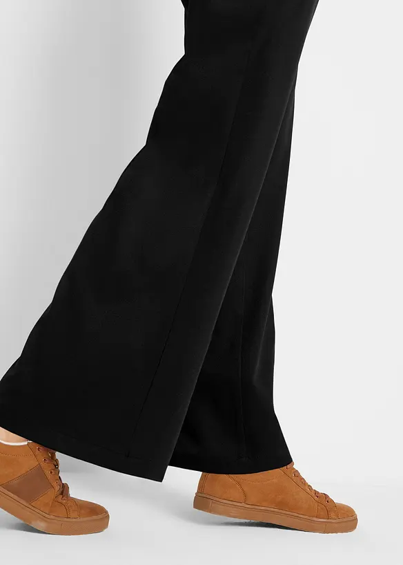 Pantalon large &agrave; pinces et taille &eacute;lastiqu&eacute;e, bonprix