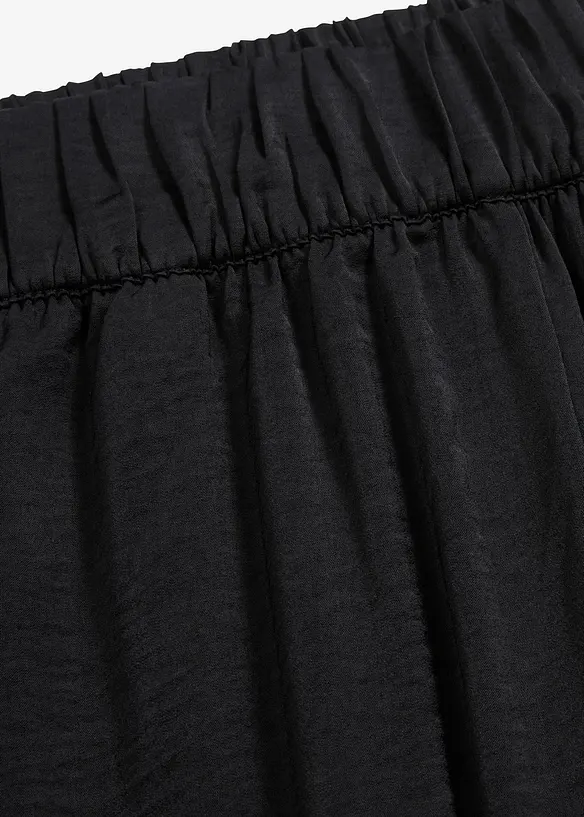 Pantalon palazzo l&eacute;ger et fluide, taille haute et confortable, long, bonprix