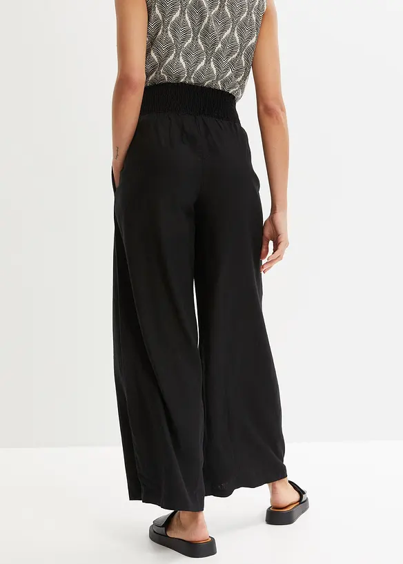 Marlenehose aus luftigem Leinen-Mix, bonprix