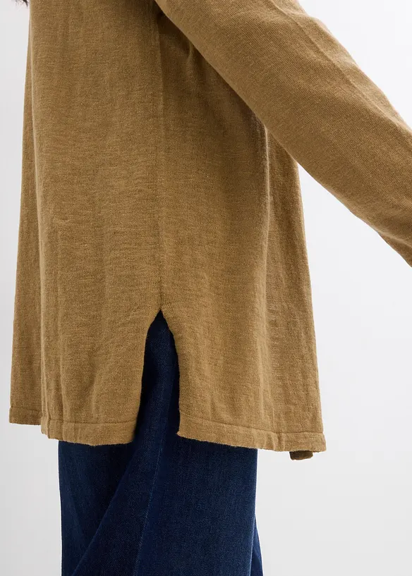 Gilet en maille 100% coton flamm&eacute;, bonprix