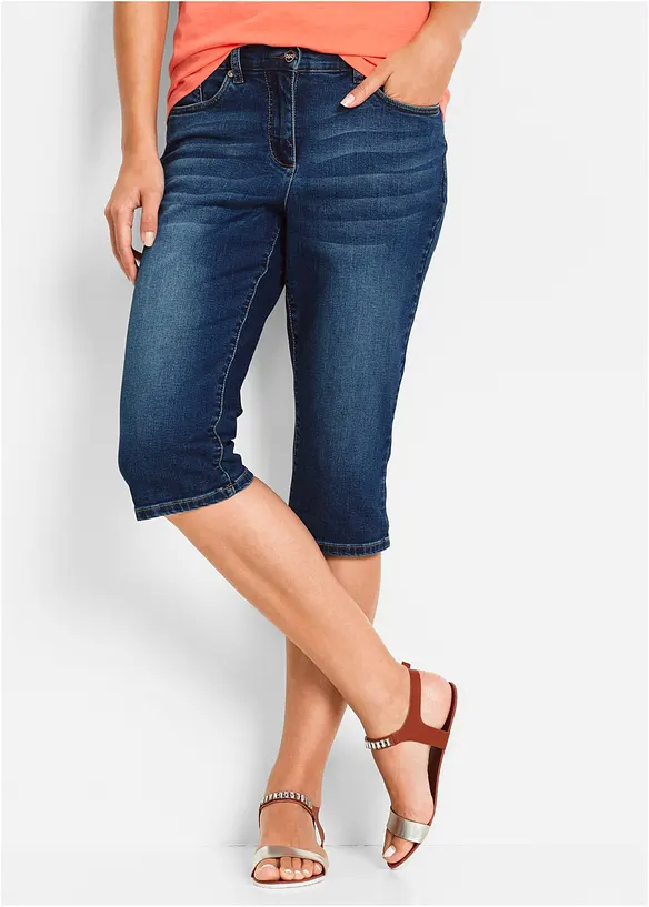 Jeans Bermuda Mid Waist, Bequembund, bonprix