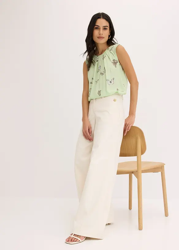 Blouse sans manches en viscose fluide, bonprix