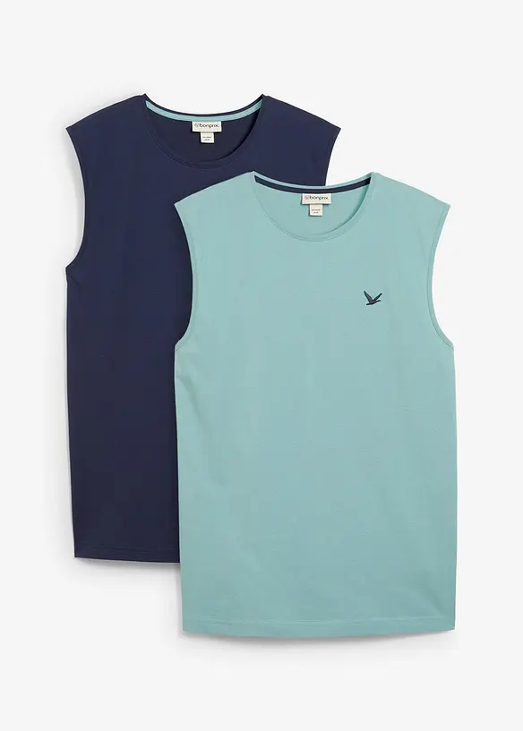 Lot de 2 marcels 100% coton, bonprix