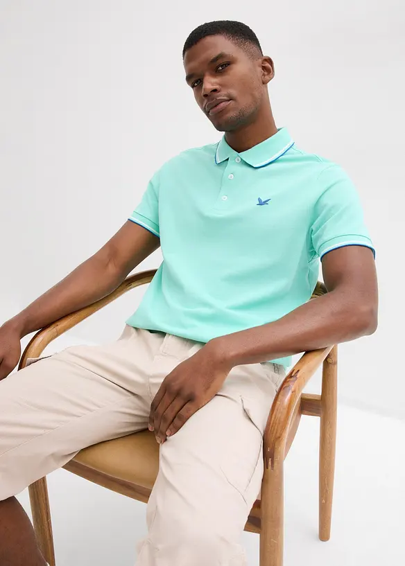 Polo en maille piqu&eacute;e 100% coton, bonprix