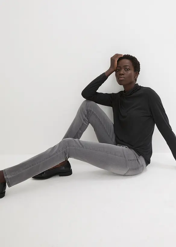 Jean skinny taille mi-haute, extensible, bonprix