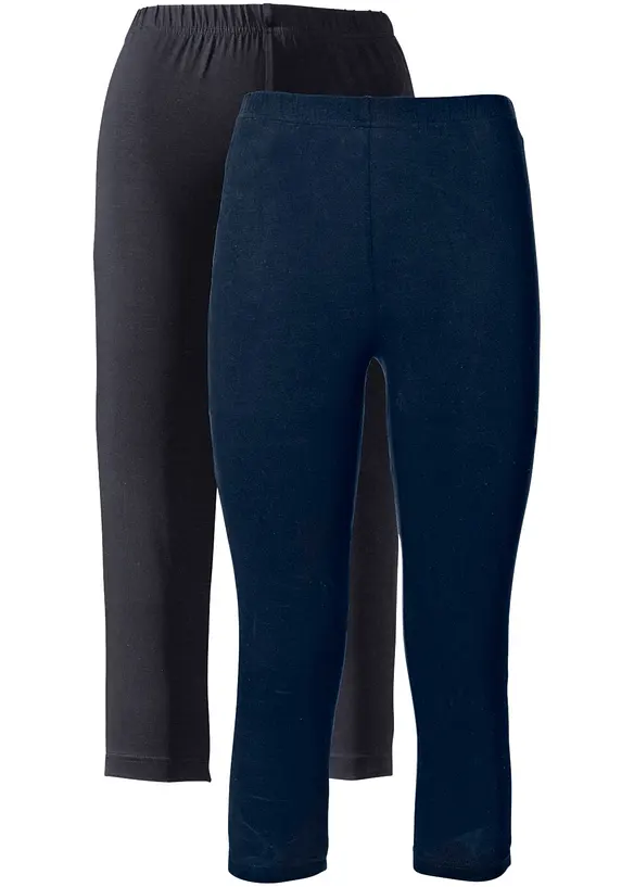 Lot de 2 leggings corsaire &eacute;troits, bonprix