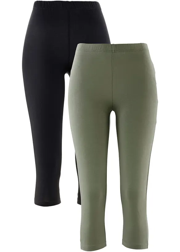 Lot de 2 leggings corsaire &eacute;troits, bonprix